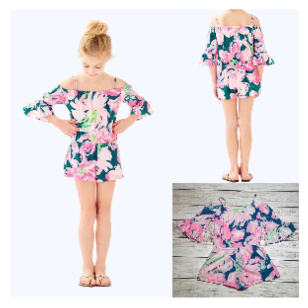 NWT Lilly Pulitzer Mini Calla Romper Size 2-3 XS Tidal wave